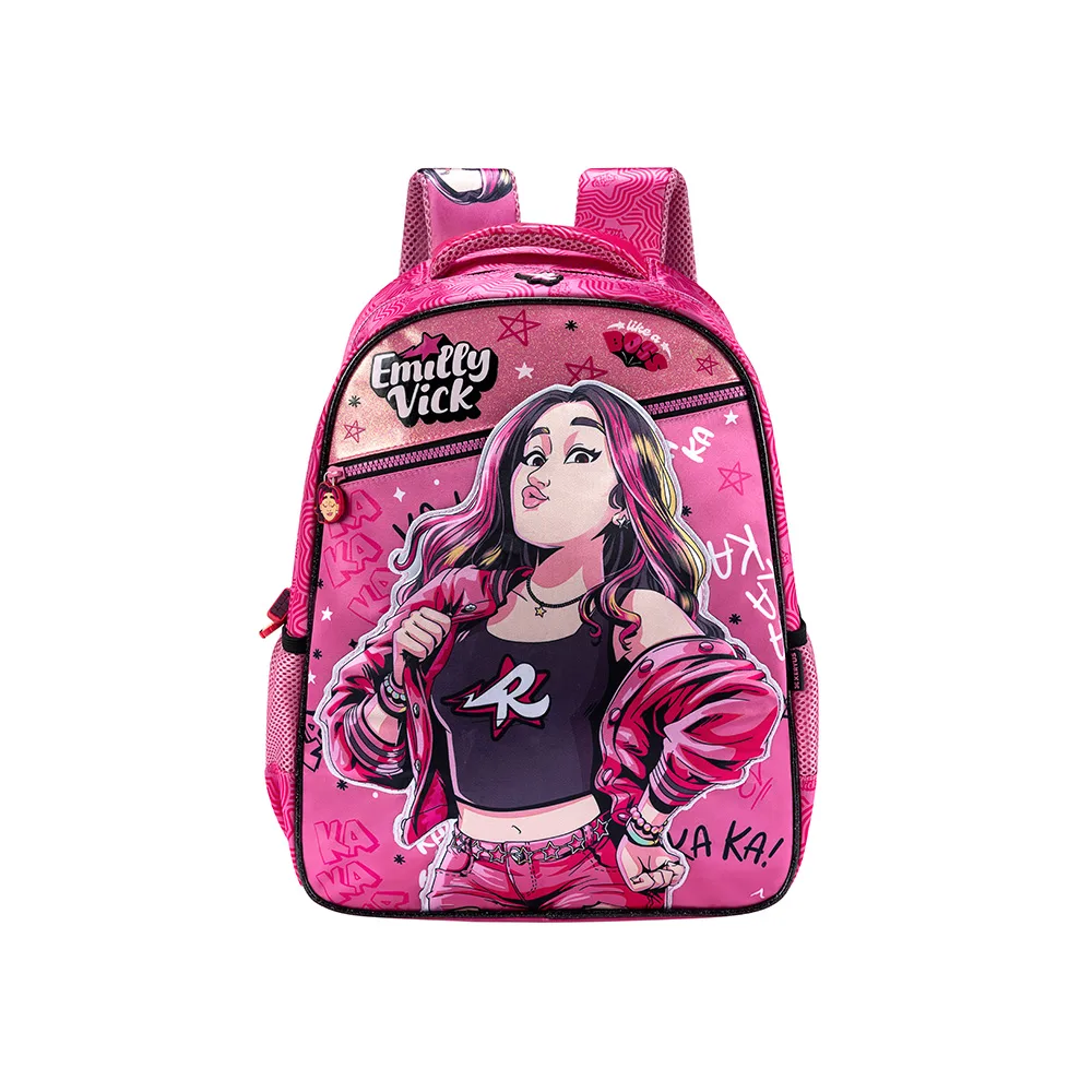 Mochila Escolar Infantil Grande EV Rosa